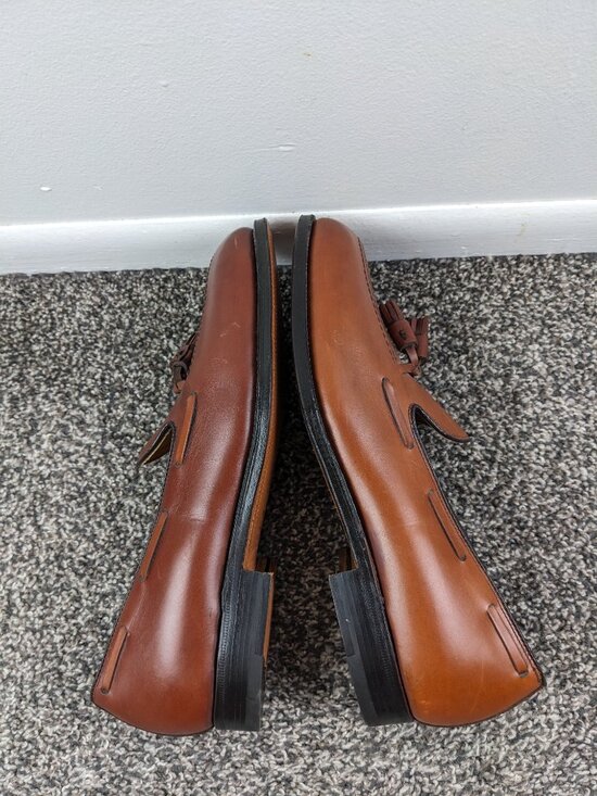 Alden Mens 11 B/D US 662 Brown Calfskin Tassel Loafers Dress Shoes main image 9
